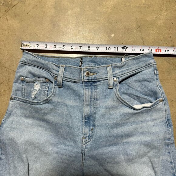 Levis Silver Tab Mom Jeans Womens 31x27 Blue Denim High Rise Medium Wash - Picture 5 of 12